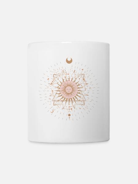Rayonnement du Mandala du Soleil - Mug blanc - blanc