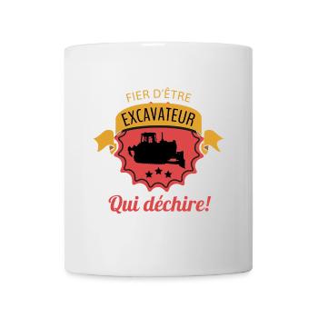 EXCAVATEUR - Mug blanc - blanc - Devant