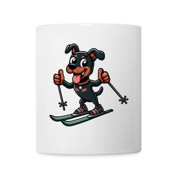 Chien American Staffordshire Terrier Ski Skieur - Mug blanc - blanc - Devant