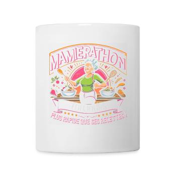 Mamierathon toujours plus rapide que ses recettes - Mug blanc - blanc - Devant