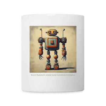 Saying Statement Robot Intelligence Retro Nerd Lo - Mug - white - Front