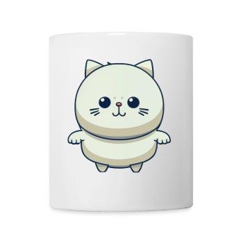 Niedliche Katze - Tasse - Weiß - Vorne