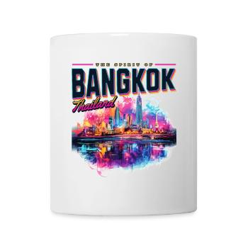 Bangkok, Thailand, Skyline, City, Asia, Neon, Colorful - Mug - white - Front