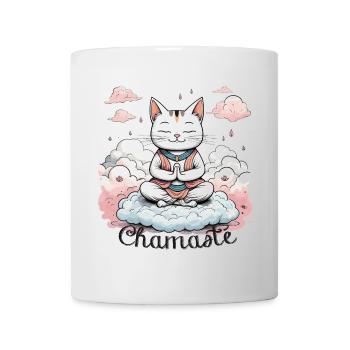 Namaste cat, zen cat meditating, humor - Mug - white - Front