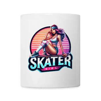 Retro Skate Girl Illustration - Mug - white - Front