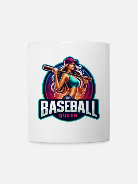Conception d’athlète féminine Baseball Queen - Mug blanc - blanc
