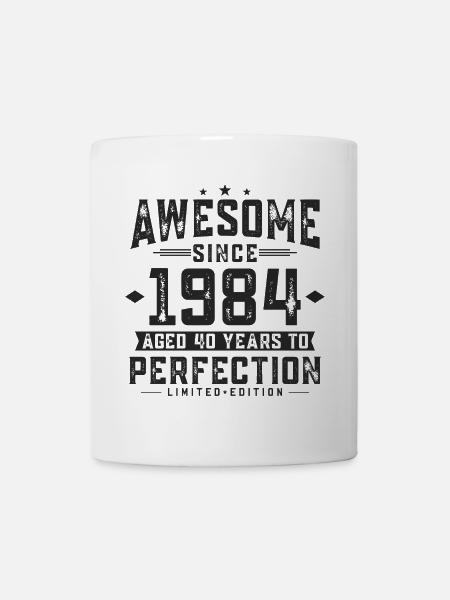 1984 Jahrgang Vintage 40 Geburtstag Geschenk - Tasse - Weiß