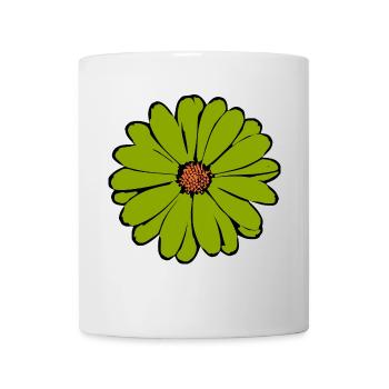 Fleur verte, fleur verte, fleurs vertes, jour de la Saint-Patrick - Mug blanc - blanc - Devant