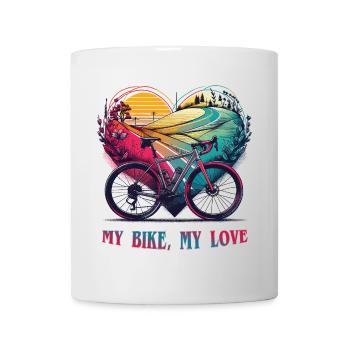 Bike Love Heartscape - Tasse - Weiß - Vorne