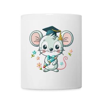 Graduation Mouse Illustration - Mug - white - Front