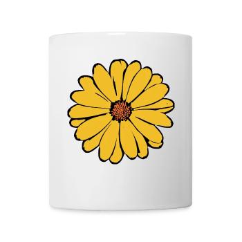 Fleur Fleur Jaune Idée Cadeau Noël - Mug blanc - blanc - Devant