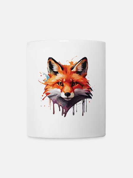 Aquarell Fuchs - Tasse - Weiß