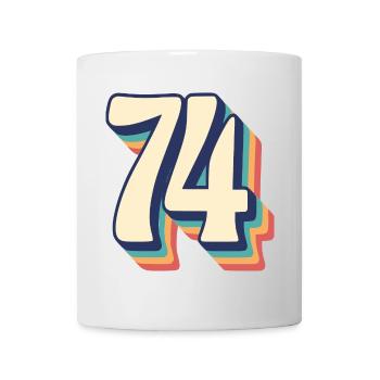 T-Shirt rétro Vintage numéro 74 soixante-quatorze - Mug blanc - blanc - Devant