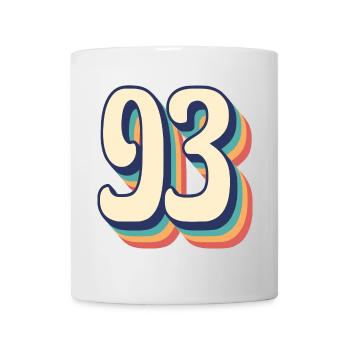 T-Shirt rétro Vintage numéro 93 quatre-vingt-treize - Mug blanc - blanc - Devant