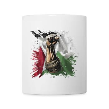 free palestine fist flag gaza - Mug - white - Front