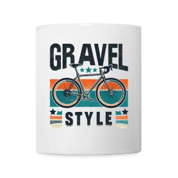 Rustic Bicycle Adventure Gravel Bike Style - Mug - white - Front