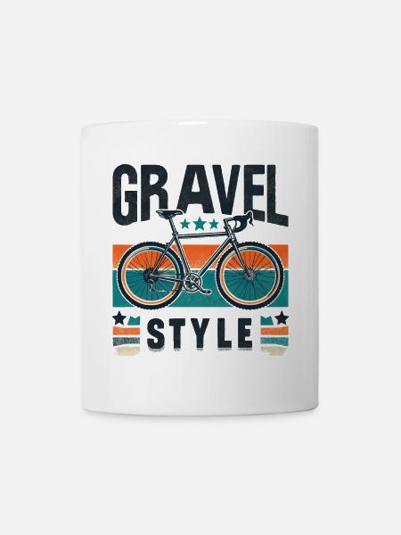 Rustic Bicycle Adventure Gravel Bike Style - Mug - white