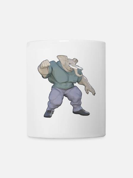 L’éléphant humain - Mug blanc - blanc