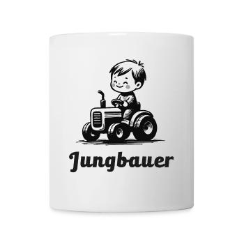 jungbauer nachwuchs bauernhof bauer babygeschenk - Tasse - Weiß - Vorne