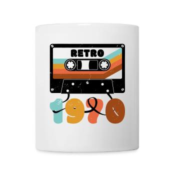 1970 Retro Musikkassette - Tasse - Weiß - Vorne