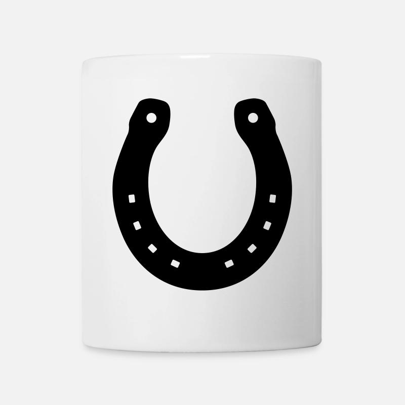 Horseshoe Horse Good Luck Symbol Surface Color - Mug - white