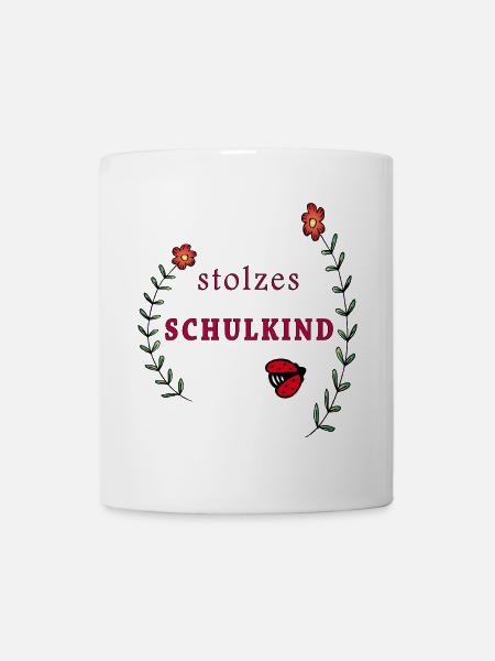 stolzes Schulkind Einschulung - Tasse - Weiß
