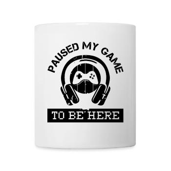 paused my game to be here sayings gaming icon - Mug - white - Front