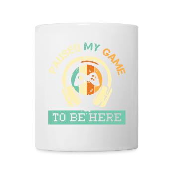 paused my game retro vintage gaming logo gamer - Mug - white - Front