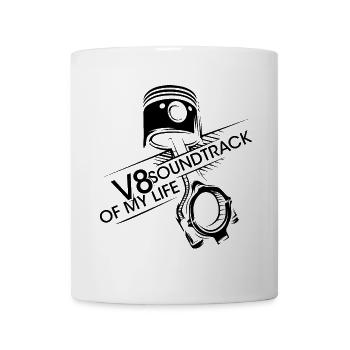 V8 Kolben Soundtrack Motor musclecar Musik icon - Tasse - Weiß - Vorne