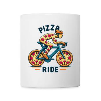 Pizza Lover Vélo Design - Mug blanc - blanc - Devant
