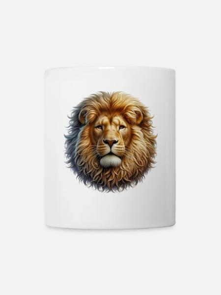 Löwe - Tasse - Weiß