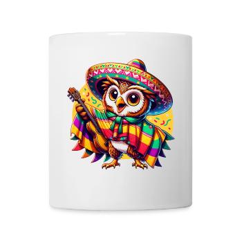 Cinco de Mayo Owl Guitarist - Mug - white - Front