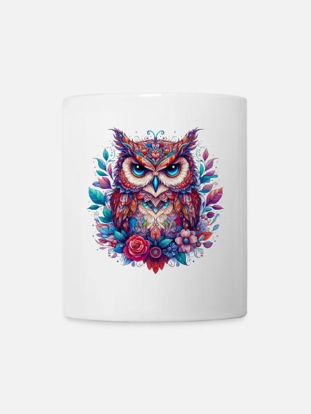 Hibou - Mug blanc - blanc