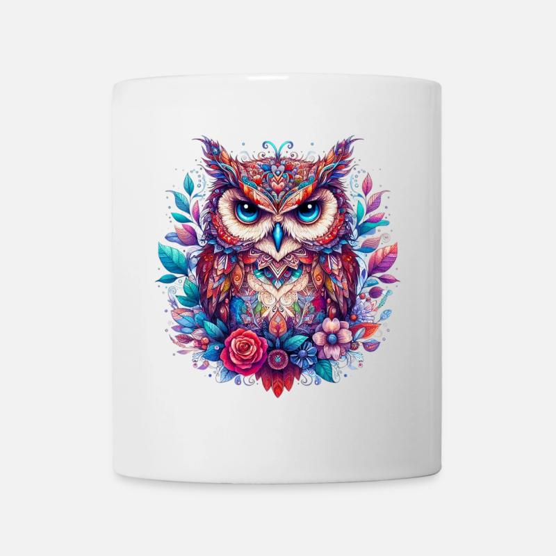 Hibou - Mug blanc - blanc