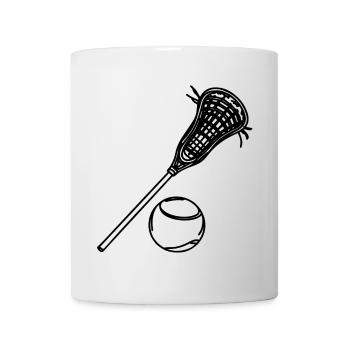Lacrosse und Ball - Tasse - Weiß - Vorne