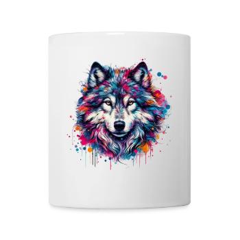 Loup - Mug blanc - blanc - Devant
