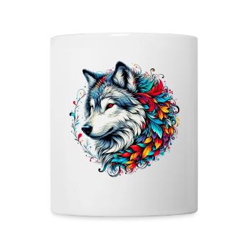 Loup - Mug blanc - blanc - Devant
