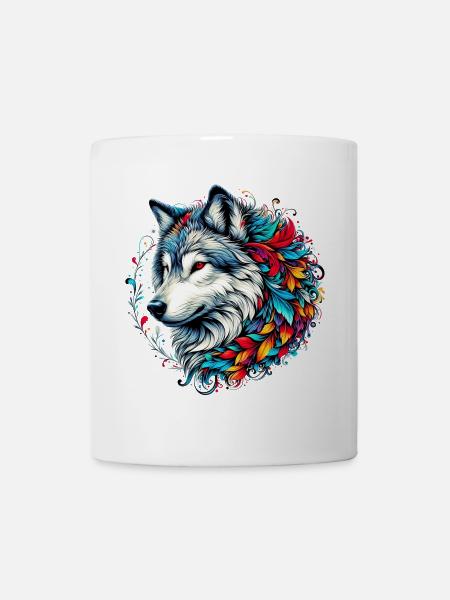 Loup - Mug blanc - blanc
