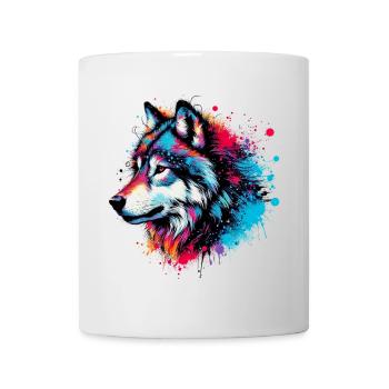 Loup - Mug blanc - blanc - Devant