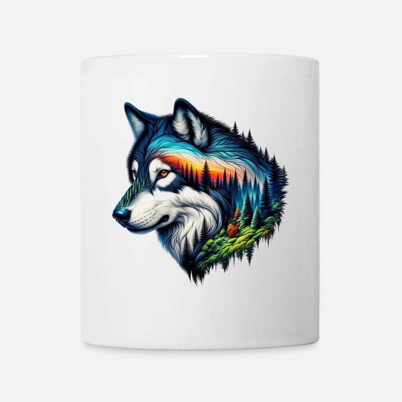 Wolf - Tasse - Weiß