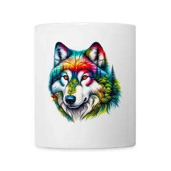 Loup - Mug blanc - blanc - Devant