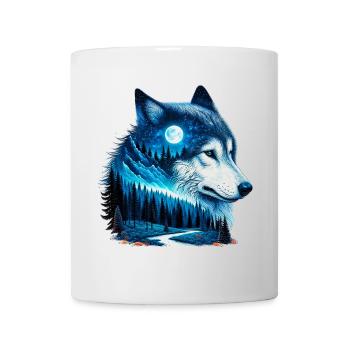 Loup - Mug blanc - blanc - Devant
