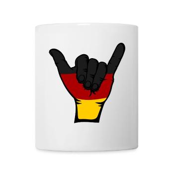 Deutschland Flagge Surfing Symbol - Tasse - Weiß - Vorne