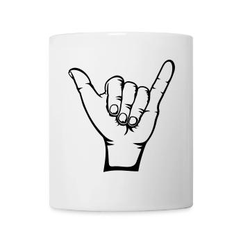 Surfer Icon Hand - Mug blanc - blanc - Devant