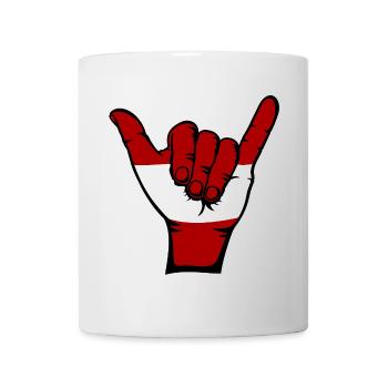 Austria Flag Surfing Symbol - Mug - white - Front