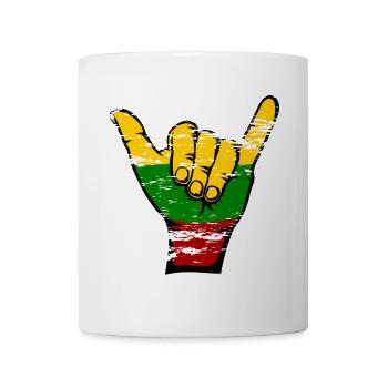Litauen Flagge Surfing Symbol used - Tasse - Weiß - Vorne