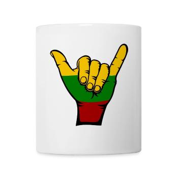 Litauen Flagge Surfing Symbol - Tasse - Weiß - Vorne