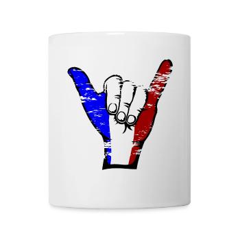 Frankreich Flagge Surfing Symbol used - Tasse - Weiß - Vorne