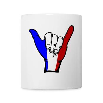 France Flag Surfing Symbol - Mug - white - Front