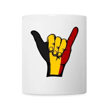 Drapeau de la Belgique Symbole de surf - Mug blanc - blanc - Devant